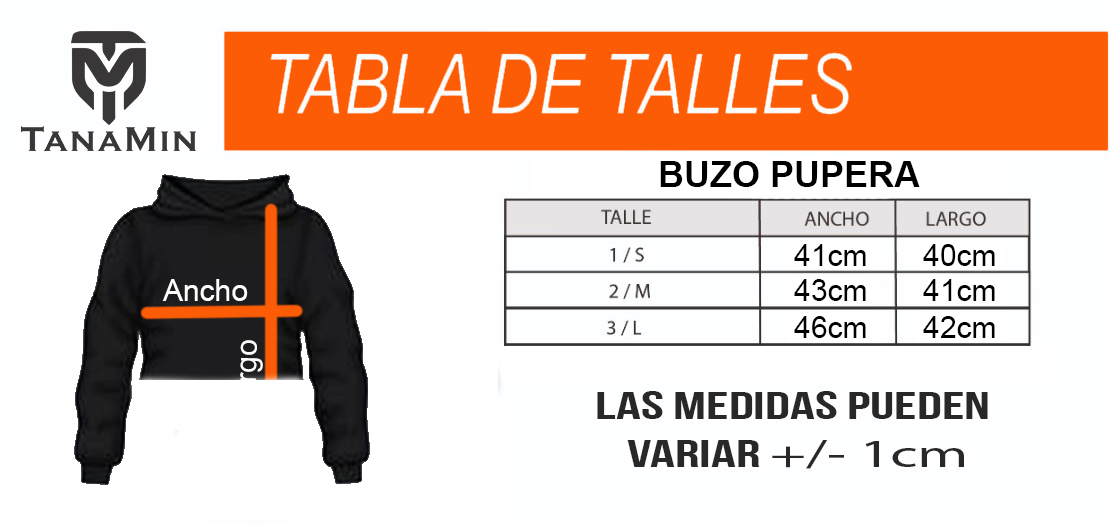 Talles Buzo Pupera